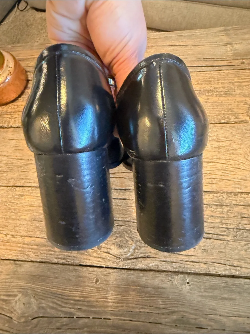Seychelles Black block heeled loafer - Sz 10